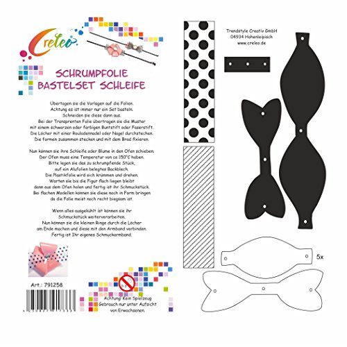 Schrumpffolien Bastelsets Armband Schleife von Creleo