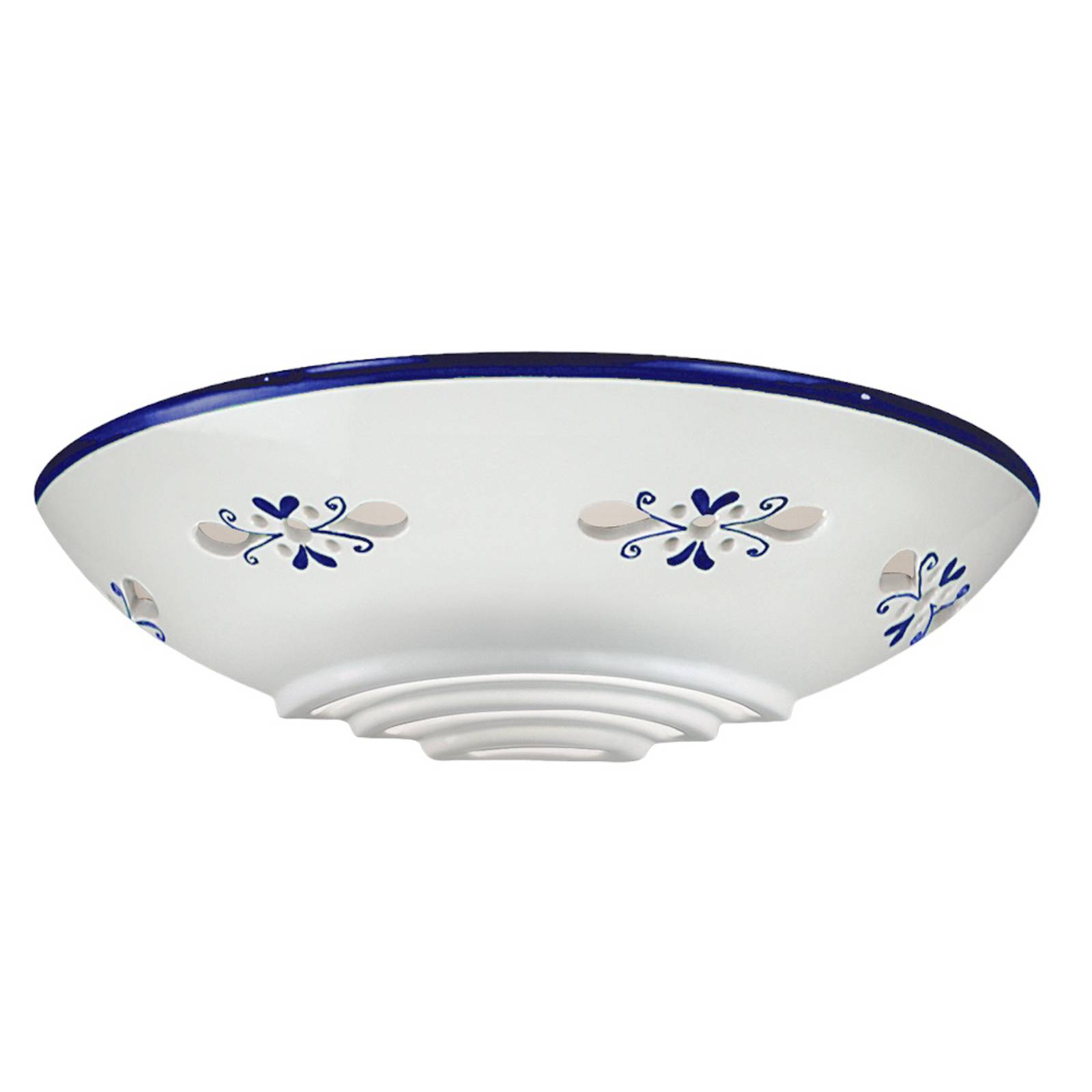 Wandlampe Bassano aus Keramik, anliegend, blau Wandlampe Bassano aus Keramik, anliegend, blau von Cremasco