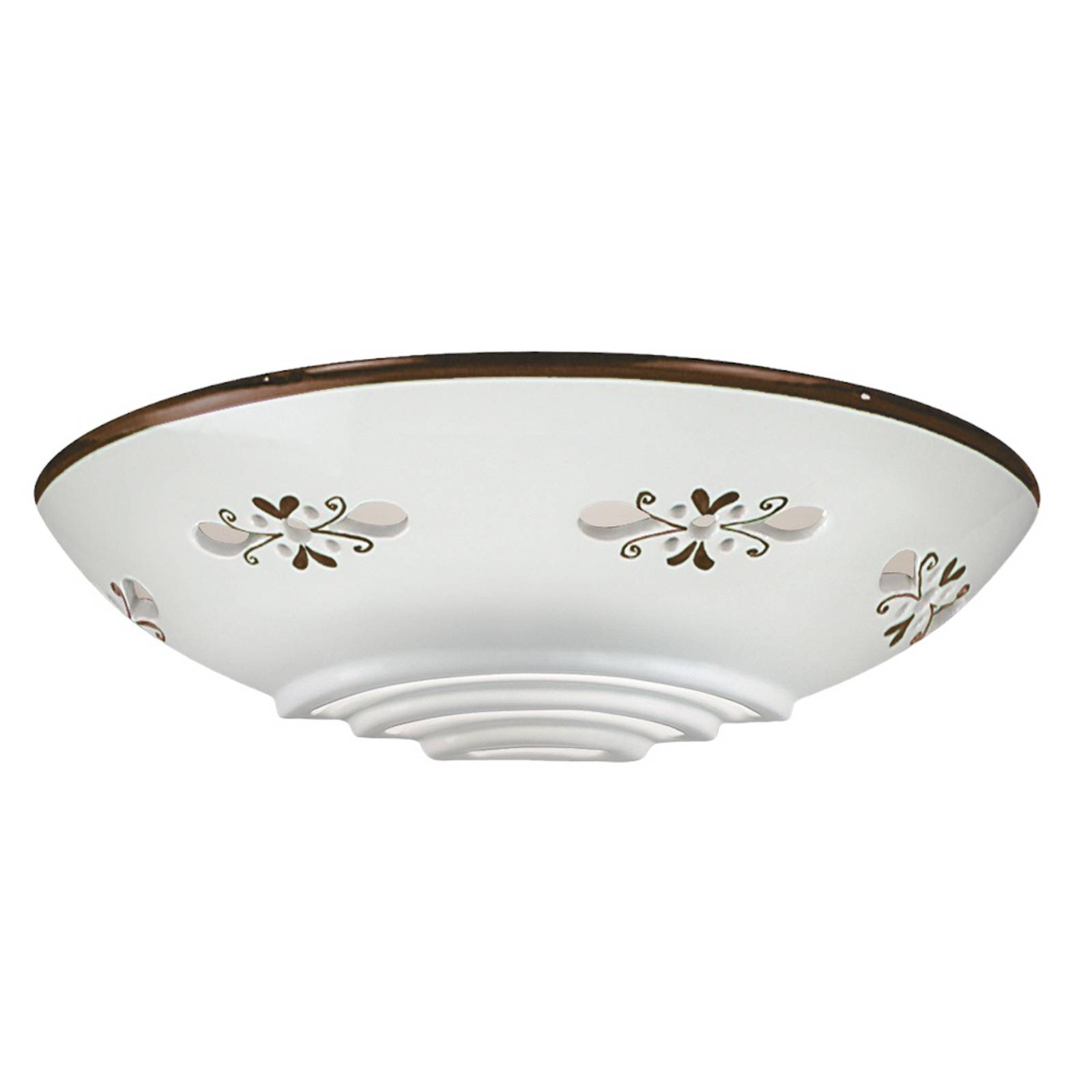 Wandlampe Bassano aus Keramik, anliegend, braun Wandlampe Bassano aus Keramik, anliegend, braun von Cremasco