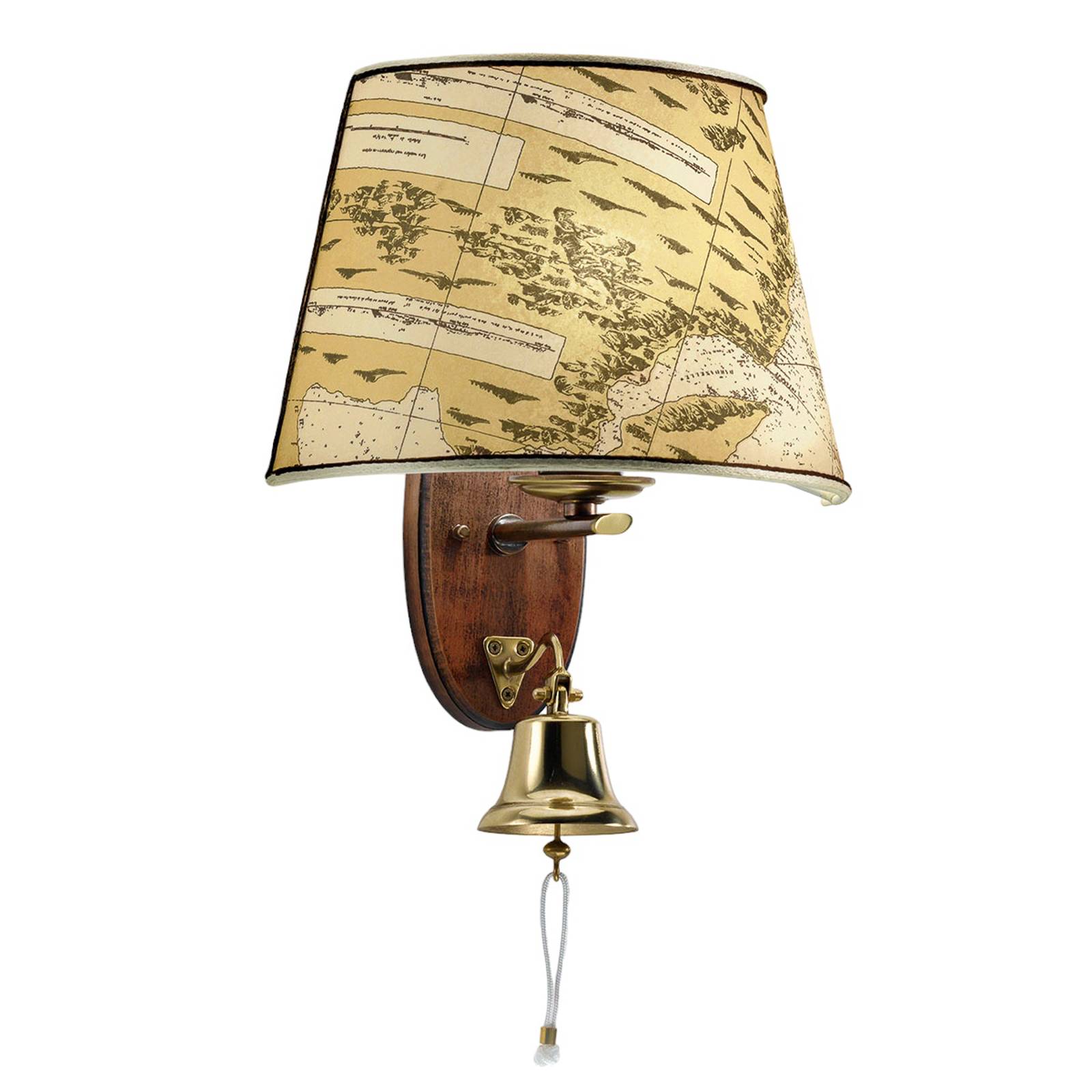 Wandlampe Nautica 1-flg.46 cm mit Schiffsglocke von Cremasco