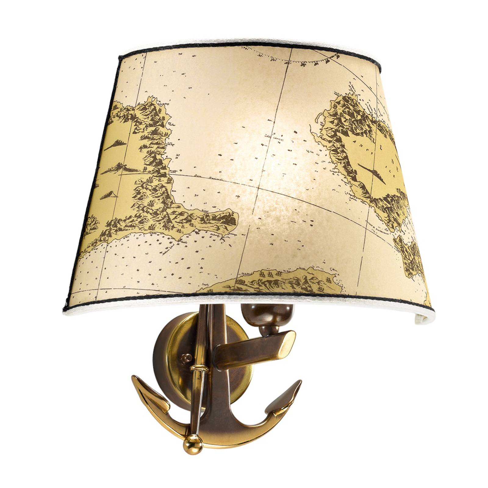 Wandleuchte Nautica 1-flammig 31 cm mit Anker Wandleuchte Nautica 1-flammig 31 cm mit Anker von Cremasco