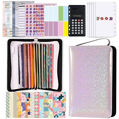 Creperture Budget Planner Budget Binder Multifunktionaler A6 Ringordner Bargeld Füllung Geld Umschläge Organizer Tasche für Trenner,Geldorganisator, Ordner für Budgetierung und Geld Sparen von Creperture