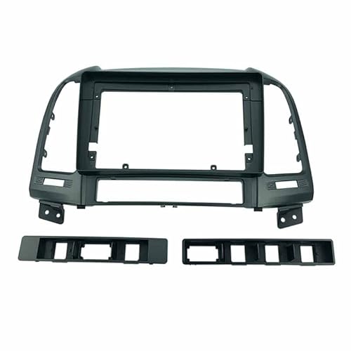 Autoradio Einbaurahmen Universal,Rahmen Autoradio 2 DIN 9-Zoll-Autoradination Kunststoff-Faszien-Panel-Rahmen und -Kabel Passend für Hyundai Santa Fe IX45 2006~2012 Dash-Mount-Kit.(U078 only Frame) von Crepundia
