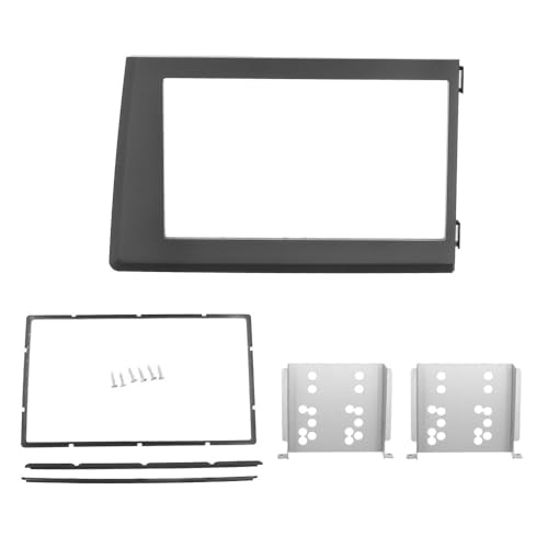 Autoradio Einbaurahmen Universal,Rahmen Autoradio 2Din Car Radio Stereo-Panel-Bindestrats-Trimm-Kit-Schnittstellen-Rahmen-Panel-Faszie Passend für Volvo XC70 V70 S60 1998-2004 von Crepundia