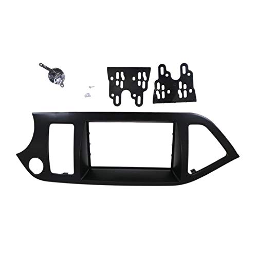 Autoradio Einbaurahmen Universal,Rahmen Autoradio Double DIN CAR Radio Fascia Passend für Kia Picanto/Morgen Stereo Dash Kit Fit Installation Trim Facia Face Plate Panel DVD Rahmen von Crepundia