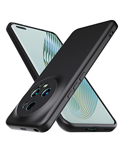 Cresee Hülle für Honor Magic 5 Pro 5G, TPU Case Handyhülle mit [Kamera Schutz] [Weiche Innenschicht] Dünn Schutzhülle Stoßfest Cover für Magic5 Pro, Schwarz von Cresee