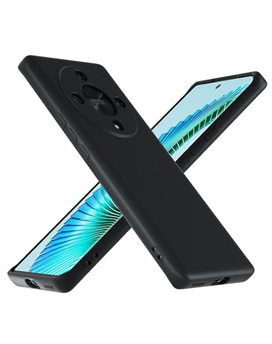 Cresee Hülle für Honor Magic 6 Lite 5G, TPU Case Handyhülle mit [Kamera Schutz] [Weiche Innenschicht] Dünn Schutzhülle Stoßfest Cover für Magic6 Lite, Schwarz von Cresee