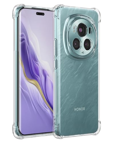 Cresee Hülle für Honor Magic 6 Pro, Transparent Case Handyhülle mit Verstärkte Ecken Schutzhülle Dünn Weich Cover Stoßfest Bumper für Magic6 Pro, Clear von Cresee