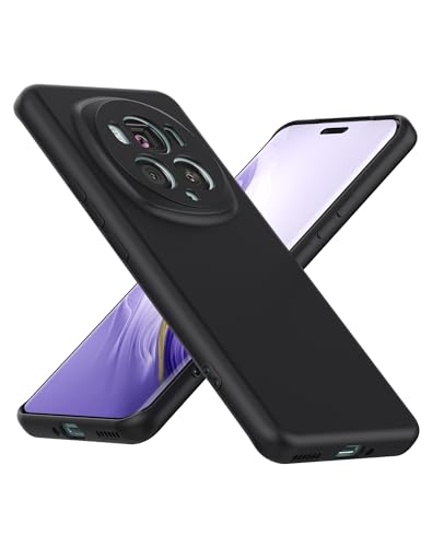 Cresee Hülle für Honor Magic 6 Pro 5G, TPU Case Handyhülle mit [Kamera Schutz] [Weiche Innenschicht] Dünn Schutzhülle Stoßfest Cover für Honor Magic6 Pro, Schwarz von Cresee