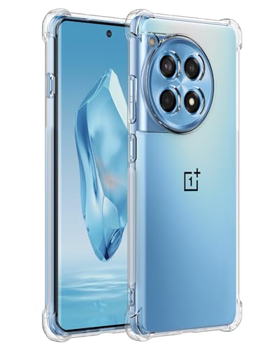 Cresee Hülle für OnePlus 12R, Transparent Case Handyhülle mit Verstärkte Ecken Schutzhülle Dünn Weich Cover Stoßfest Bumper für OnePlus 12R, Clear von Cresee