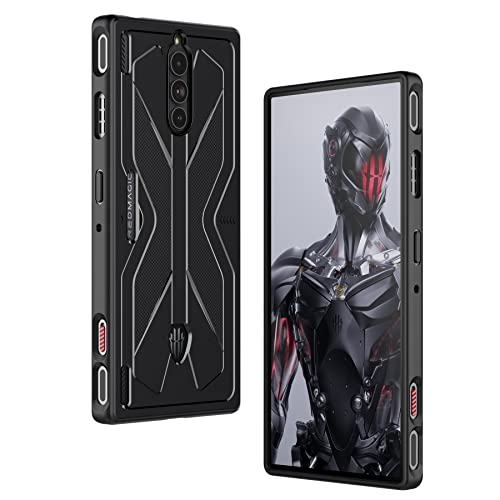 Cresee Hülle für Red Magic 8 Pro/8S Pro, Handyhülle Schutzhülle Weich TPU Stoßfest Bumper Cover für Nubia RedMagic 8 Pro, Schwarz von Cresee