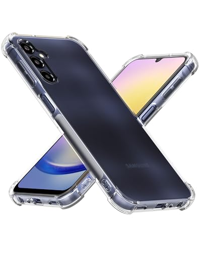 Cresee Hülle für Samsung Galaxy A25 5G, Transparent Case Handyhülle mit Verstärkte Ecken Schutzhülle Dünn Weich Cover Stoßfest Bumper für Galaxy A25 5G, Clear von Cresee