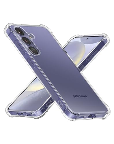 Cresee Hülle für Samsung Galaxy S24 (6,2 Zoll) Transparent Case Handyhülle mit Verstärkte Ecken Schutzhülle Dünn Weich Cover Stoßfest Bumper für Galaxy S24, Clear von Cresee