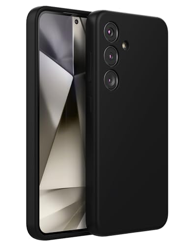 Cresee Hülle für Samsung Galaxy S24 (6.2 Zoll) Silikon Case Handyhülle mit [Kamera Schutz] [Weiche Innenschicht] Dünn Schutzhülle Stoßfest Cover für Galaxy S24, Schwarz von Cresee