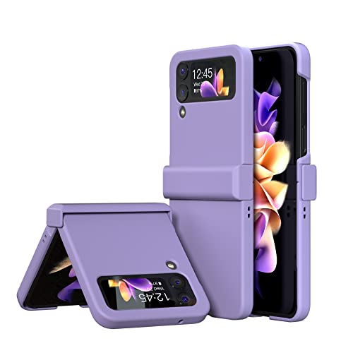 Cresee Hülle für Samsung Galaxy Z Flip 4 5G (2022) mit Scharnierschutz, Matte PC Case Handyhülle Schutzhülle Cover für Galaxy Z Flip4, Violett von Cresee