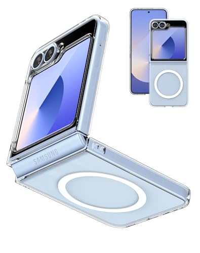 Cresee Hülle für Samsung Galaxy Z Flip 6, Case Kompatibel mit Magsafe, Transparent Dünnes Hart Polycarbonat Handyhülle Schutzhülle Cover für Galaxy Z Flip6, Clear Cresee Hülle für Samsung Galaxy Z Flip 6, Case Kompatibel mit Magsafe, Transparent Dünnes Hart Polycarbonat Handyhülle Schutzhülle Cover für Galaxy Z Flip6, Clear von Cresee