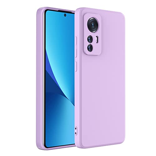 Cresee Hülle für Xiaomi 12 5G / Xiaomi 12X 5G, TPU Case Handyhülle mit [Kamera Schutz] [Weiche Innenschicht] Anti-Scratch Dünn Schutzhülle Stoßfest Cover für Xiaomi 12/12 X, Flieder von Cresee