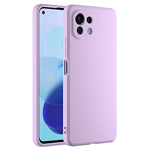 Cresee Hülle für Xiaomi Mi 11 Lite 4G / Mi 11 Lite 5G / Xiaomi 11 Lite 5G NE, TPU Case Handyhülle mit [Kamera Schutz] [Weiche Innenschicht] Anti-Scratch Dünn Schutzhülle Stoßfest Cover, Violett von Cresee