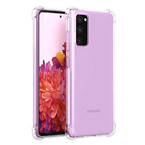 Cresee Kompatibel mit Galaxy S20 FE/ S20 FE 5G Hülle, Transparente Case Handyhülle mit Verstärkte Ecken Schutzhülle Dünn Weich Cover Stoßfest Bumper für Samsung S20 FE (Transparent) von Cresee