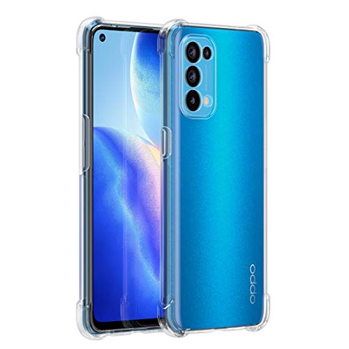 Cresee Kompatibel mit Oppo Find X3 Lite 5G Hülle Case, Transparente Handyhülle mit Verstärkte Ecken Schutzhülle Dünn Weich Cover Stoßfest Bumper (Transparent) von Cresee