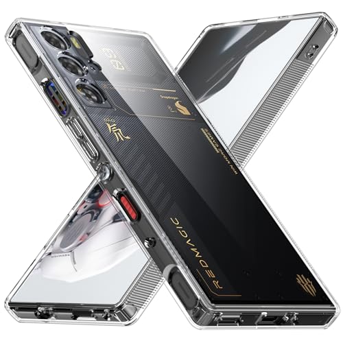 Cresee Kompatibel mit Red Magic 9 Pro Hülle Case, Transparent Harte Rückseite + Weiche TPU Bumper Dünn Handyhülle Stoßfest Schutzhülle für Nubia RedMagic 9 Pro, Clear von Cresee