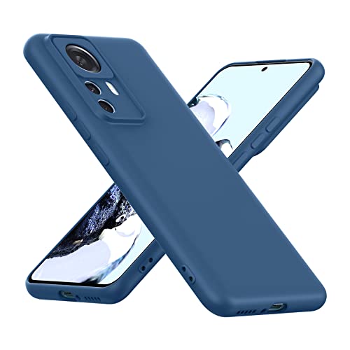 Cresee für Xiaomi 12T Pro 5G Hülle (Nicht für 12T) TPU Case Handyhülle mit [Kamera Schutz] [Weiche Innenschicht] Dünn Schutzhülle Stoßfest Cover für Xiaomi 12T Pro (2022) Blau von Cresee