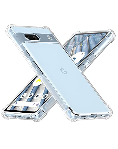 Cresee kompatibel mit Google Pixel 7a Hülle Case, Transparente Handyhülle mit Verstärkte Ecken Schutzhülle Dünn Weich Cover Stoßfest Bumper für Pixel 7a (2023) Transparent von Cresee