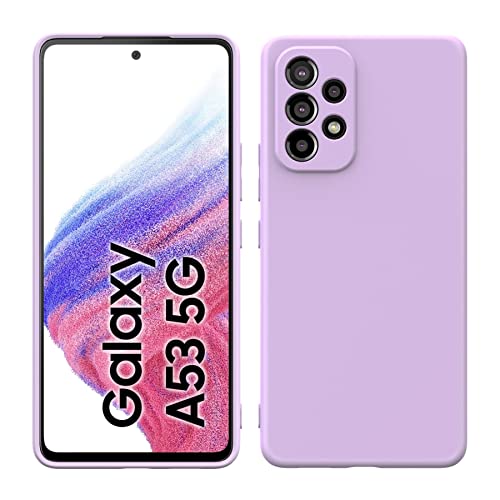 Cresee kompatibel mit Samsung Galaxy A53 5G Hülle Case, TPU Handyhülle mit [Kamera Schutz] [Weiche Innenschicht] Anti-Scratch Dünn Schutzhülle Stoßfest Cover, Flieder von Cresee