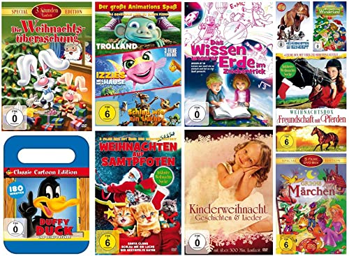 Kinderfilme DVD Geschenk Edition - 50 Filme zum Fest für die Liebsten (Märchen, Anime, Hunde-, Pferde-, Lehr- und Weihnachtsfilme) von Crest Movies