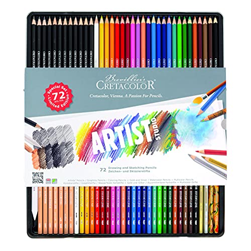 Cretacolor Artist Studio XXL Set | 72 Teile | hervorragende Qualität, 465 72 von Cretacolor