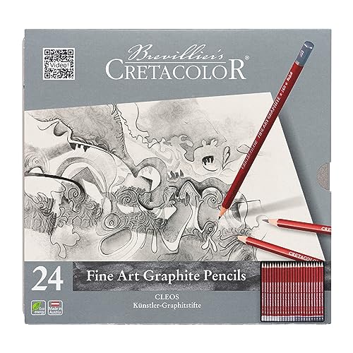 Cretacolor CLEOS Fine Art Graphite | bruchfeste Graphitstifte | 24-teilig von Cretacolor