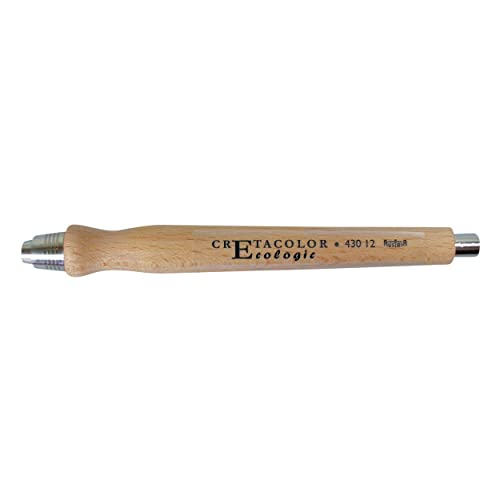 Cretacolor Minenhalter Ecologic aus Holz - rund - für 5,6mm Minen - inklusive 2B Graphitmine - 1 Stück von Cretacolor
