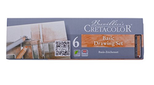 Cretacolor Pocket Set,0 Urban Sketching, Basic Zeichenset, 6-teilig, hoch pigmentiert, vielseitig einsetzbar, für Künstler und Hobbyisten geeignet von Cretacolor