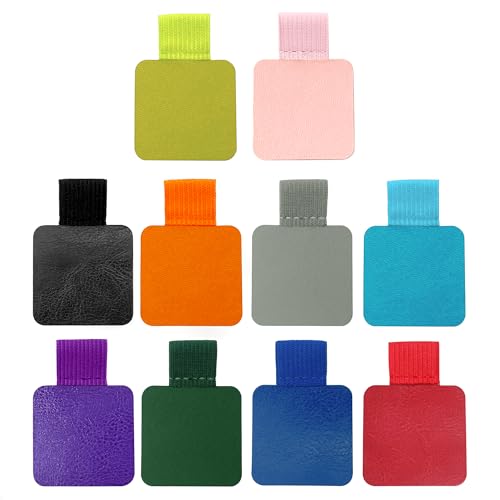 Cretty-Meet 10 x Stifthalter, selbstklebender Stifthalter, elastische Notizbuch-Stiftschlaufe für Notizbücher, Tagebücher, Planer, Tagebuch (10 Farben) von Cretty-Meet