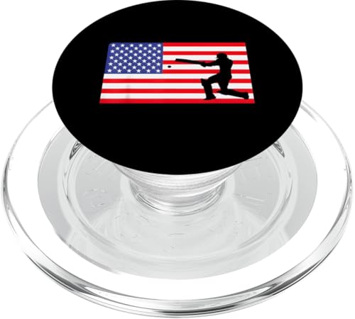 Cricket-Batsman, USA, amerikanische Flagge, Batter Hitter PopSockets PopGrip für MagSafe Cricket-Batsman, USA, amerikanische Flagge, Batter Hitter PopSockets PopGrip für MagSafe von Cricket Sport Lover Gifts