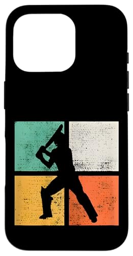 Cricket Batsman Geschenke für Spieler Trainer Retro Hülle für iPhone 16 Pro Cricket Batsman Geschenke für Spieler Trainer Retro Hülle für iPhone 16 Pro von Cricket Sport Lover Gifts