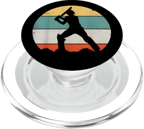 Cricket Batsman Vintage Retro Teig Geschenke für Cricket-Liebhaber PopSockets PopGrip für MagSafe Cricket Batsman Vintage Retro Teig Geschenke für Cricket-Liebhaber PopSockets PopGrip für MagSafe von Cricket Sport Lover Gifts