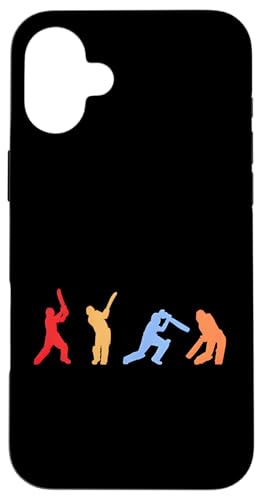 Cricket-Geschenke, Retro-Vintage-Farben, Cricket-Spieler Hülle für iPhone 16 Plus Cricket-Geschenke, Retro-Vintage-Farben, Cricket-Spieler Hülle für iPhone 16 Plus von Cricket Sport Lover Gifts