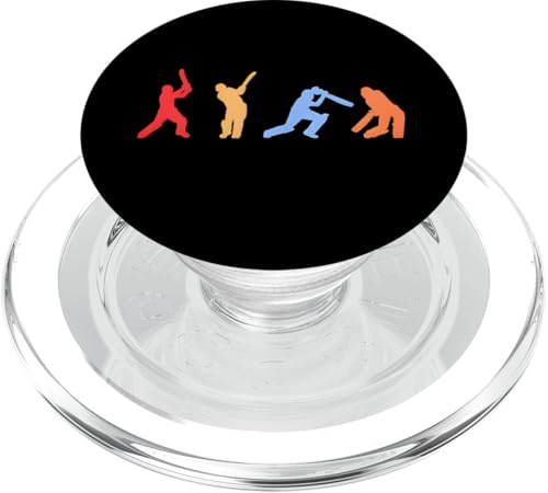 Cricket-Geschenke, Retro-Vintage-Farben, Cricket-Spieler PopSockets PopGrip für MagSafe Cricket-Geschenke, Retro-Vintage-Farben, Cricket-Spieler PopSockets PopGrip für MagSafe von Cricket Sport Lover Gifts