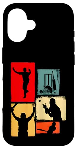 Cricket-Geschenke für Cricketspieler | Batsman Bowler Retro Cricket Hülle für iPhone 16 Cricket-Geschenke für Cricketspieler | Batsman Bowler Retro Cricket Hülle für iPhone 16 von Cricket Sport Lover Gifts