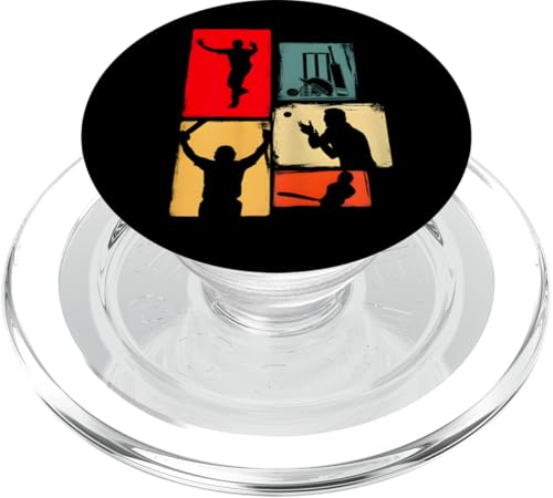 Cricket-Geschenke für Cricketspieler | Batsman Bowler Retro Cricket PopSockets PopGrip für MagSafe Cricket-Geschenke für Cricketspieler | Batsman Bowler Retro Cricket PopSockets PopGrip für MagSafe von Cricket Sport Lover Gifts