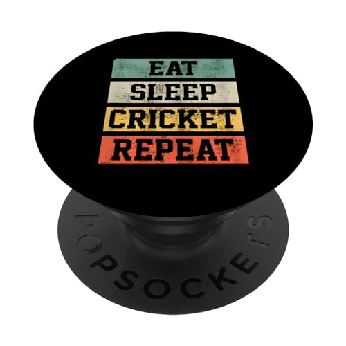 Cricket Retro Vintage Spieler Trainer Geschenke für Sportliebhaber PopSockets Klebender PopGrip Cricket Retro Vintage Spieler Trainer Geschenke für Sportliebhaber PopSockets Klebender PopGrip von Cricket Sport Lover Gifts
