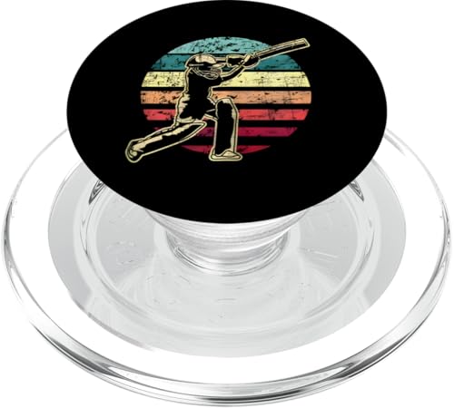 Cricket-Spiel im Retro-Stil, Vintage-Stil, Cricketspieler, Cricket-Batting PopSockets PopGrip für MagSafe Cricket-Spiel im Retro-Stil, Vintage-Stil, Cricketspieler, Cricket-Batting PopSockets PopGrip für MagSafe von Cricket Sport Lover Gifts