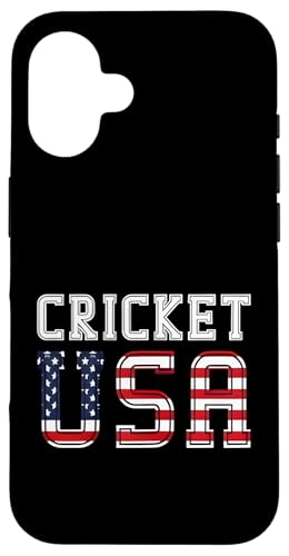 Cricket USA Amerikanische Flagge Cricketspieler Geschenke Hülle für iPhone 16 Cricket USA Amerikanische Flagge Cricketspieler Geschenke Hülle für iPhone 16 von Cricket Sport Lover Gifts