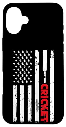 Cricket USA Amerikanische Flagge Cricketspieler Team Coach Field Hülle für iPhone 16 Plus Cricket USA Amerikanische Flagge Cricketspieler Team Coach Field Hülle für iPhone 16 Plus von Cricket Sport Lover Gifts