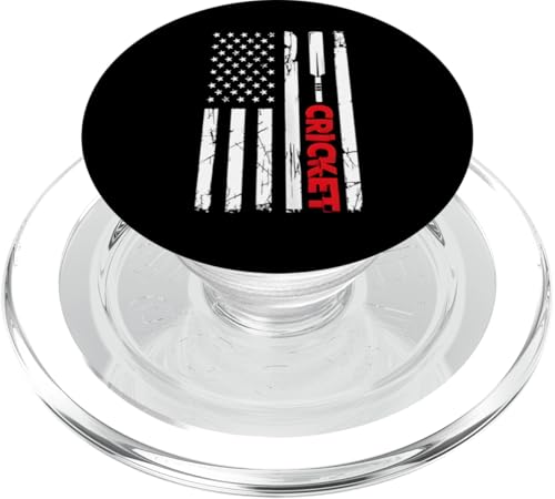 Cricket USA Amerikanische Flagge Cricketspieler Team Coach Field PopSockets PopGrip für MagSafe Cricket USA Amerikanische Flagge Cricketspieler Team Coach Field PopSockets PopGrip für MagSafe von Cricket Sport Lover Gifts