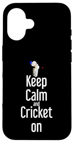 Cricketschläger Ball Batsman Keep Calm and Cricket On Hülle für iPhone 16 Cricketschläger Ball Batsman Keep Calm and Cricket On Hülle für iPhone 16 von Cricket Sport Lover Gifts