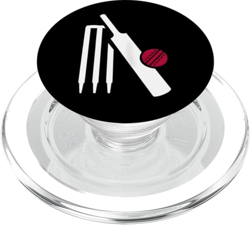 Cricketschläger-Stümpfe, Geschenke für Cricket-Liebhaber PopSockets PopGrip für MagSafe Cricketschläger-Stümpfe, Geschenke für Cricket-Liebhaber PopSockets PopGrip für MagSafe von Cricket Sport Lover Gifts