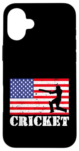 Distressed Cricket Batsman USA Amerikanische Flagge Vintage Teig Hülle für iPhone 16 Plus Distressed Cricket Batsman USA Amerikanische Flagge Vintage Teig Hülle für iPhone 16 Plus von Cricket Sport Lover Gifts