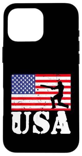 Distressed Cricket Batsman USA Amerikanische Flagge Vintage Teig Hülle für iPhone 16 Pro Max Distressed Cricket Batsman USA Amerikanische Flagge Vintage Teig Hülle für iPhone 16 Pro Max von Cricket Sport Lover Gifts